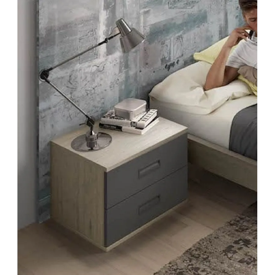 Mesita noche Ros 3 cajones 49 cm.