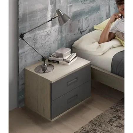 Mesita noche Ros 3 cajones 58 cm.