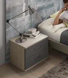 Mesita noche Ros 2 cajones 39 cm.