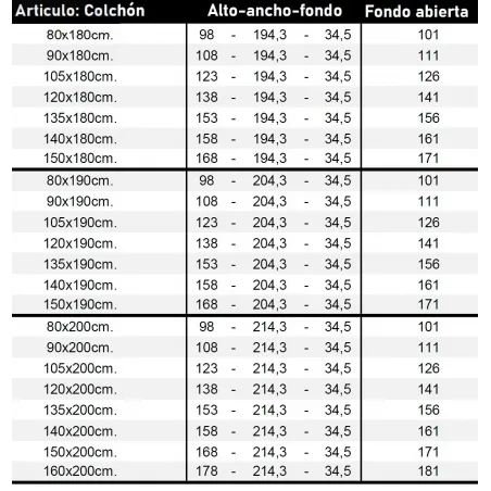 Cama abatible horizontal Space individual