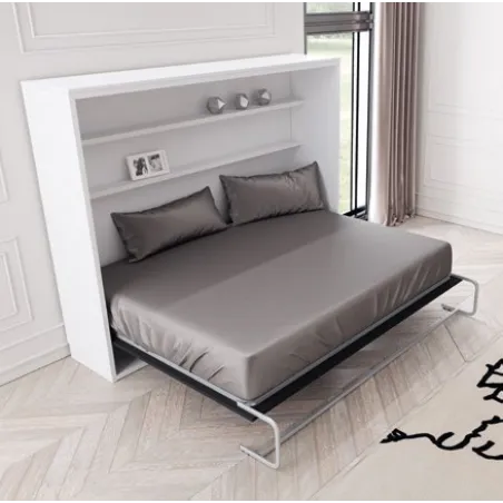 Cama horizontal Space king size estantes interiores