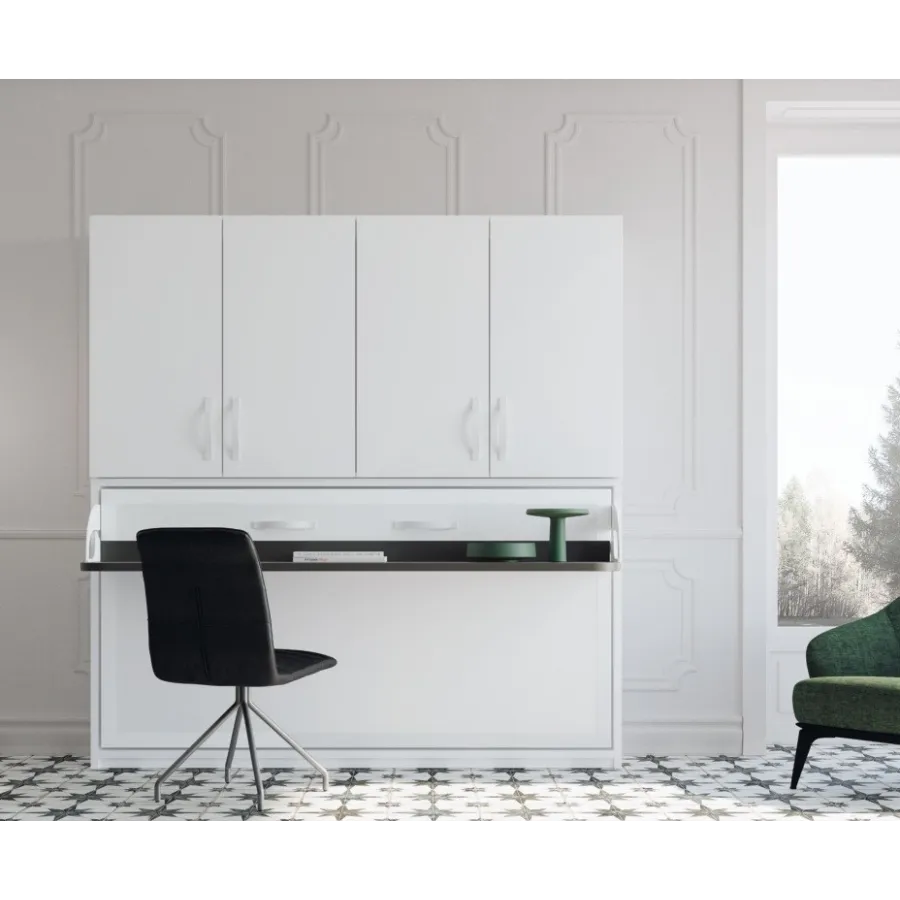 Abatible horizontal con escritorio y armario en la tienda de MuebleDescanso Málaga