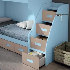 ESCALERA DE CAJONES JUVENIL CON GUIA METALICA