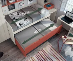 COMPACTO DOS CAMAS 90X190 CON CAJONES 2