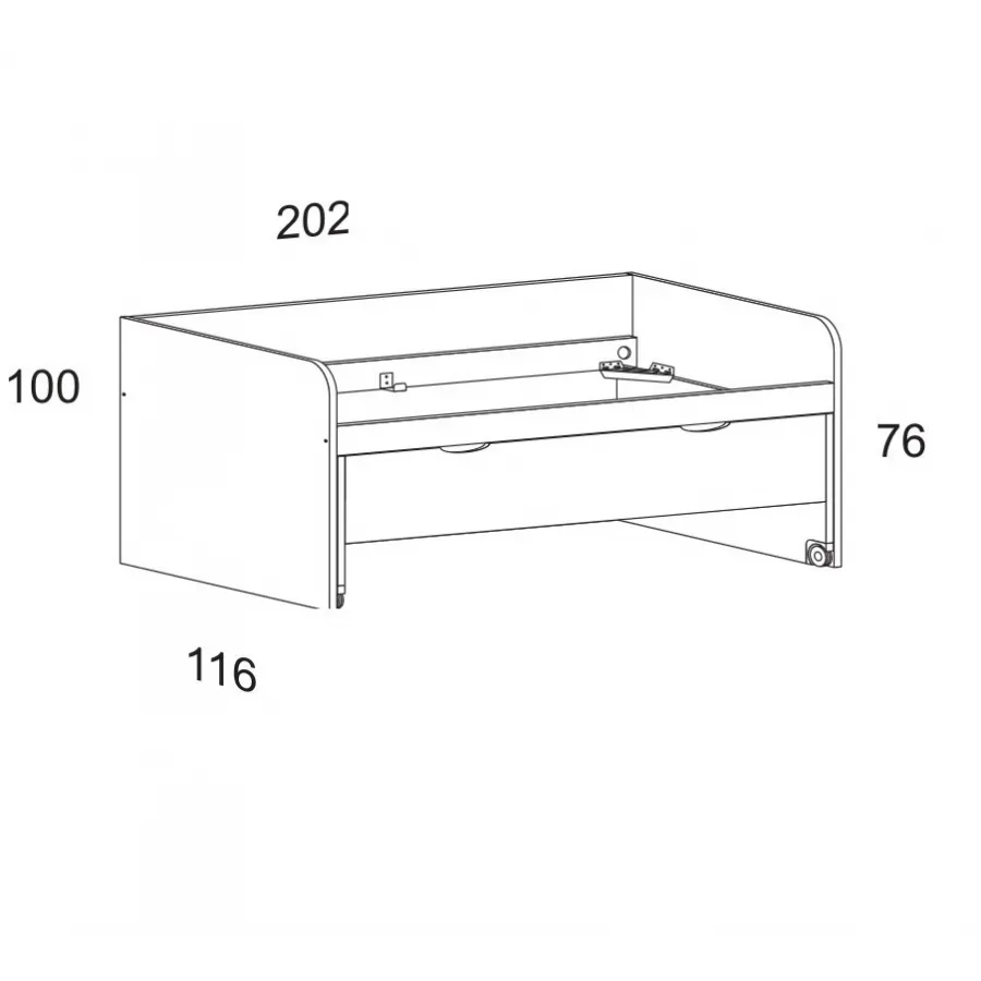 COMPACTO DOS CAMAS 105X190 CON CAJONES