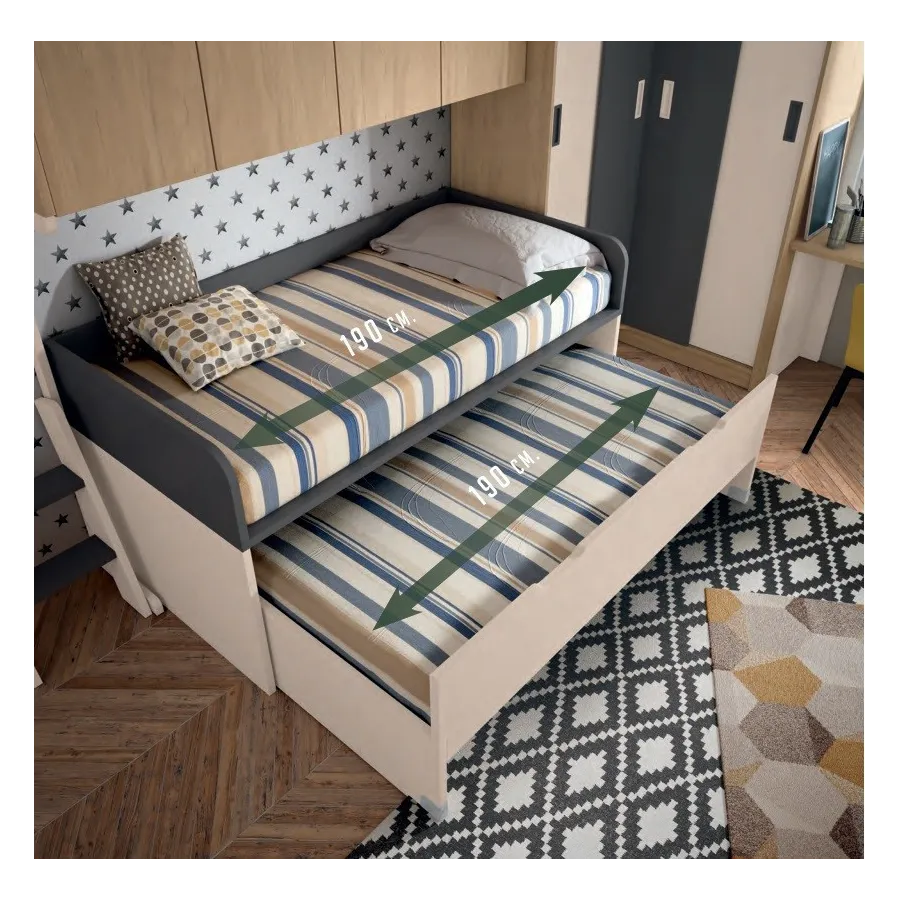 COMPOSICIÓN JUVENIL ARMARIO CORREDERA ESQUINA