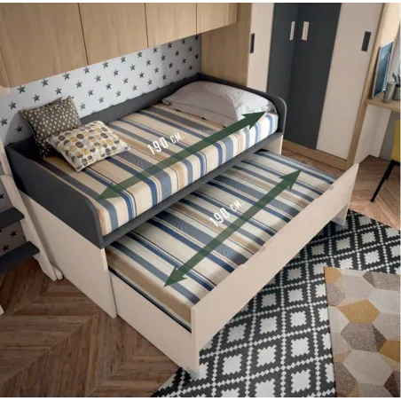 COMPOSICIÓN JUVENIL ARMARIO CORREDERA ESQUINA