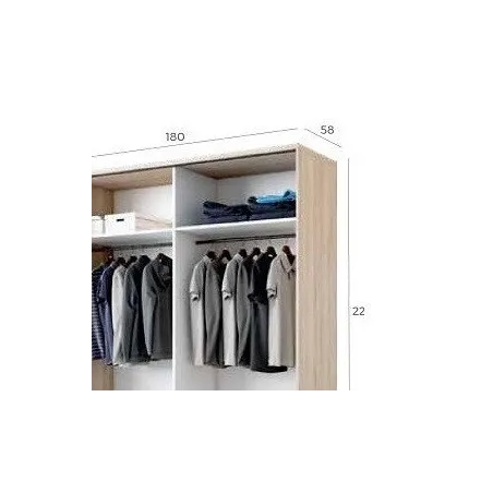 Estante para armario Lolipop puertas corredera 180 cm.