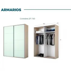 Estante para armario Lolipop puertas corredera 180 cm. 2