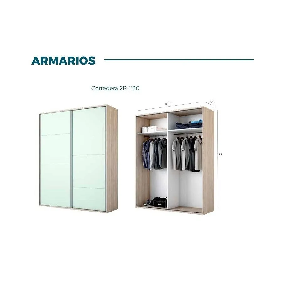 Estante para armario Lolipop puertas corredera 180 cm.
