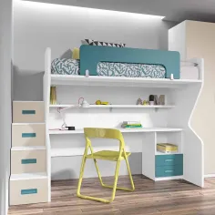 Litera con escritorio y cajonera 2