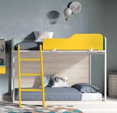 Litera baja con soporte metálico abierto