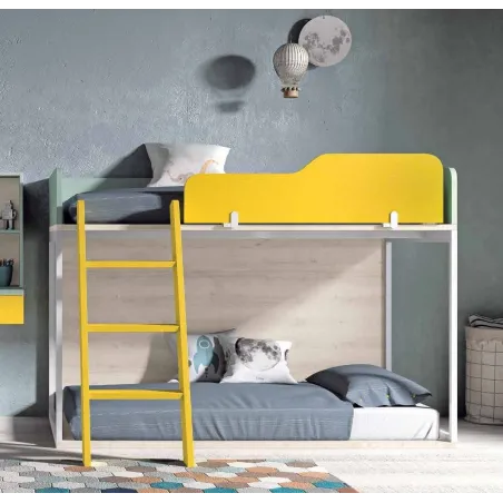 Litera baja con soporte metálico abierto