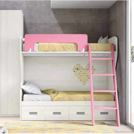 Litera con cajones de cierre amortiguado