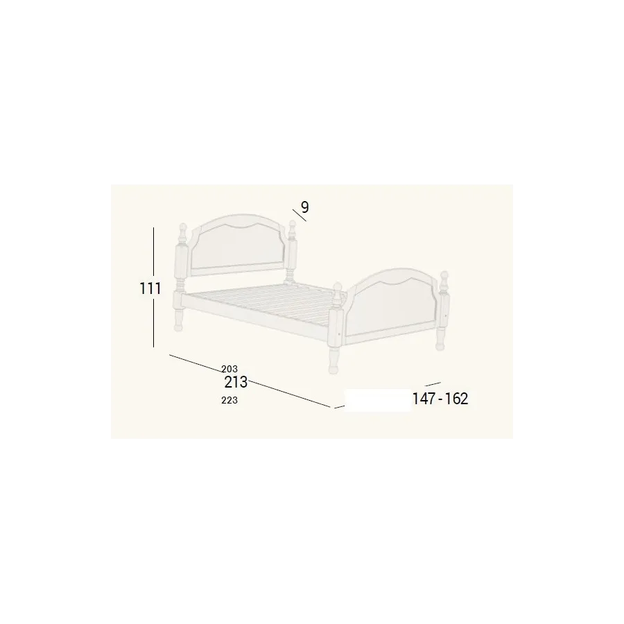 CAMA PROVENZAL ROMA CON COLORES Y MEDIDAS A ELEGIR