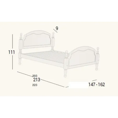 CAMA PROVENZAL ROMA CON COLORES Y MEDIDAS A ELEGIR