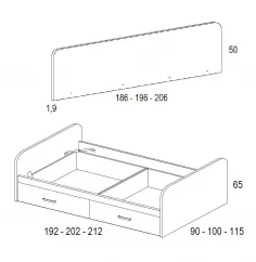 Nido con trasera alta y cajones de ruedas 2