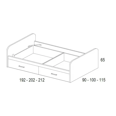 Nido con cajones de ruedas