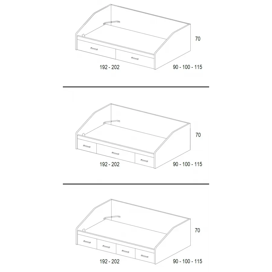 Sofá nido con contenedores autocierre