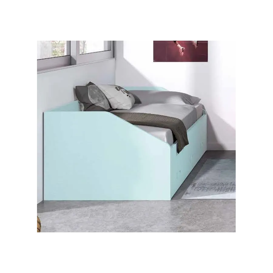 Sofá nido con cajones de ruedas