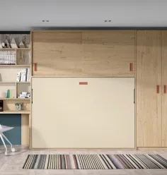 Cama abatible matrimonial con armario corredero 2