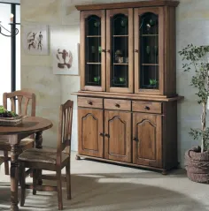 VAJILLERO MADERA MACIZA PROVENZAL EN MUEBLESGUADALHORCE.ES