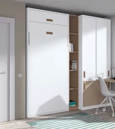 Cama abatible 90X190 con altillo