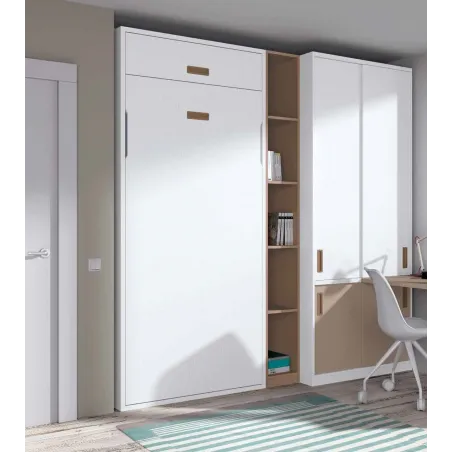 Cama abatible 90X190 con altillo