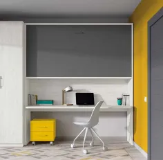 Cama abatible 90X190 con escritorio grandes dimensiones 2