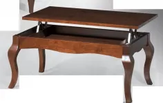 MESA CENTRO MADERA FIJA-ELEV. PATA 9cm. 2