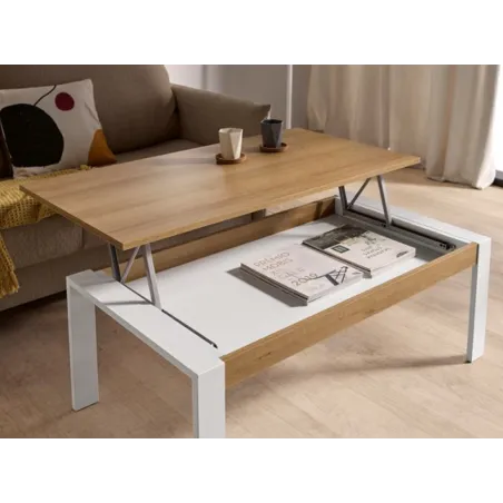 Mesa centro Tema elevable a 65 cm.