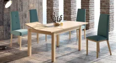 MESA COMEDOR EXTENSIBLE DESLIZANTE LIBRO ECONÓMICA EN MADERA