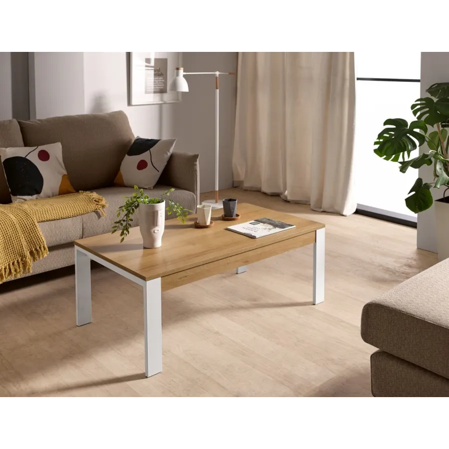 Mesa centro Tema elevable a 65 cm.