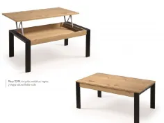 Mesa centro Tema melamina elevable a 65 cm.