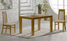 MESA COMEDOR EXTENSIBLE EN MADERA PATA 9 CON VOLTEADOR