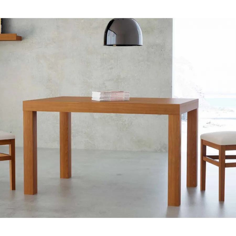 MESA COMEDOR EXTENSIBLE EN MADERA PATA 9 CON VOLTEADOR