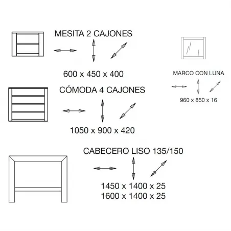 dormitorio chapado en roble natural