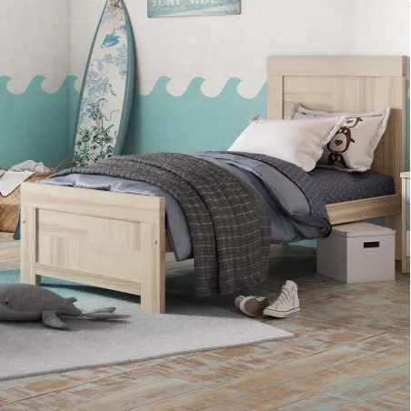 Cama matrimonio madera maciza Plafón Aguas 135