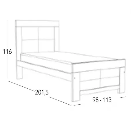 Cama alta Plafón Aguas 105 en Mueblesguadalhorce.es