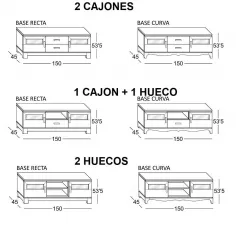 Mesa tv 2P2H contemporáneo en Mueblesguadalhorce.es 2