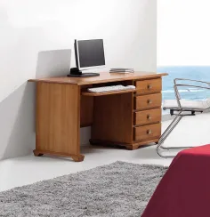 Mesa de estudio colonial modelo Maya en madera maciza