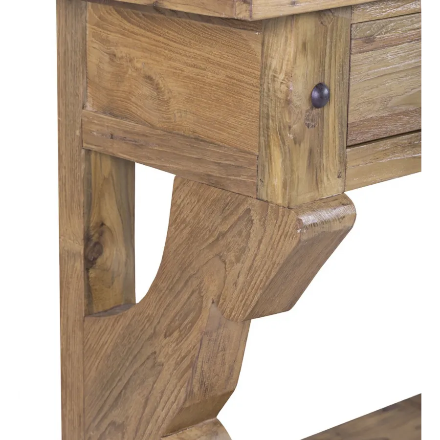 Consola madera de Teka 3 cajones