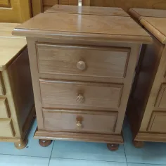 Mesita 3 cajones miel cerezo provenzal