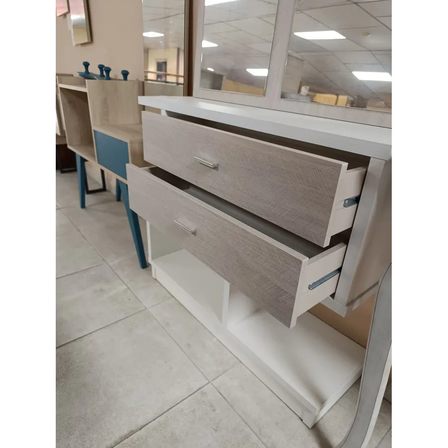 Recibidor roble blanco con cajones