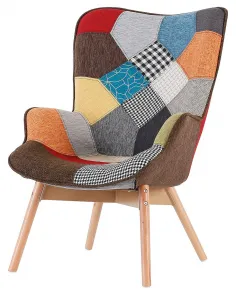Sillón Patchwork patas de madera