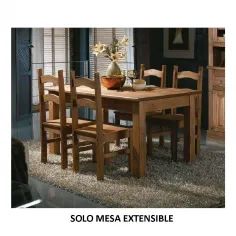 MESA COMEDOR EXTENSIBLE RUSTICO COLONIAL