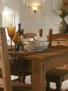 MESA COMEDOR EXTENSIBLE RUSTICO COLONIAL 2