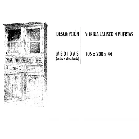 VITRINA JALISCO CUATROVPUERTAS MEXICANO