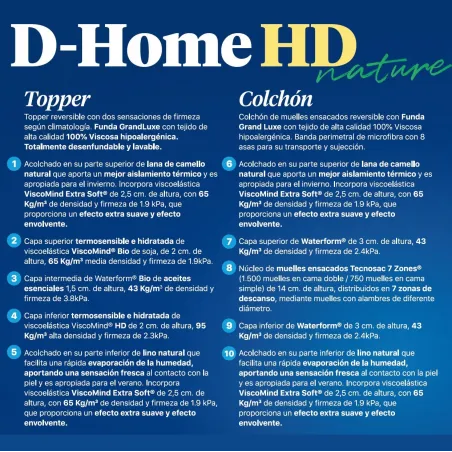 Colchón D-Home HD Plus Salute