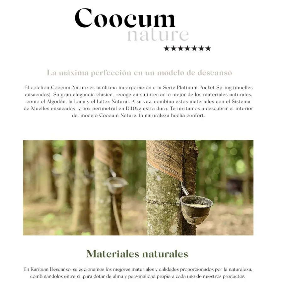Colchón Coocum Nature de Karibian Descanso